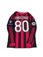 Ronaldinho Longsleeve AC Milan Home Shirt 2006/2007